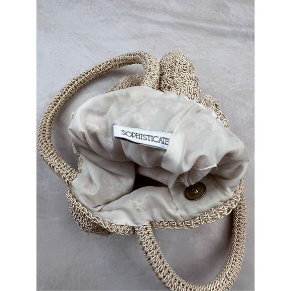 Vintage Y2K 90s Faux Straw Woven Bag - Picture 7 of 9